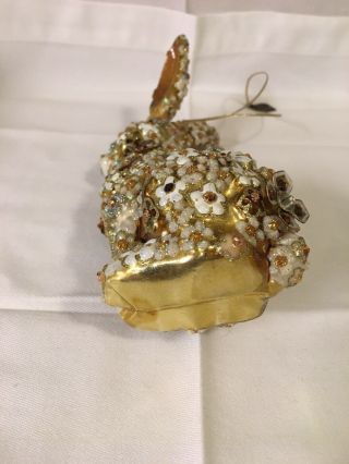 Jay Strongwater Mille Fiori Gold Blossom Bunny Ornament 9