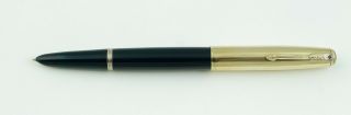 Parker,  51 Fountain Pen,  Navy Blue w/Gold Fill Cap & Trim 3