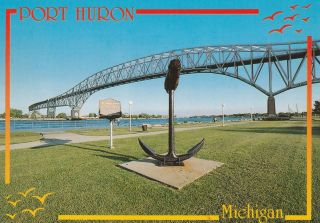 Michigan Postcard - " Port Huron " /the Blue Water Bridge/ (u2 - 5)