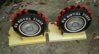 1964 - 65 NY WORLDS FAIR TOYS - 2 IDEAL US.  TIRE FERRIS WHEELS,  WF LICENSE PLATE 2