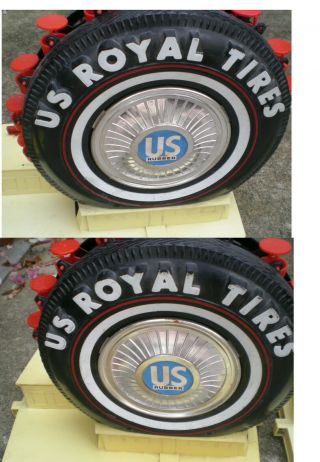 1964 - 65 NY WORLDS FAIR TOYS - 2 IDEAL US.  TIRE FERRIS WHEELS,  WF LICENSE PLATE 5