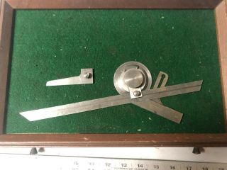 Machinist Tools Lathe Mill Brown & Sharpe Bevel Protractor Gage Gauge