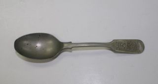 King George V & Queen Mary Of Teck 1911 Pewter Spoon,  5 1/8 " Long