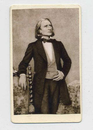 Franz Liszt Composer Cdv Photograph Herm Matsen Hamburg