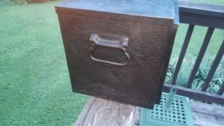 Vintage Craftsman 2 drawer early well worn workn mans tool chest 3