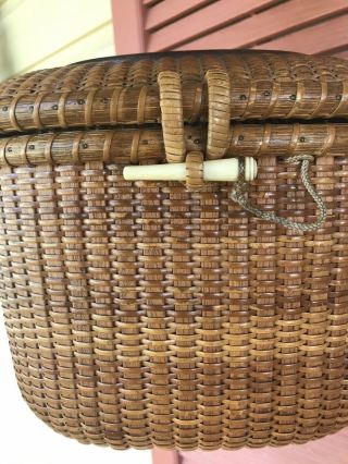 Nantucket Basket Purse by Stanley M Roop Signed and Dated 1964 7
