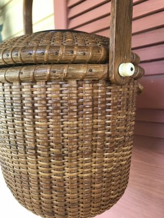 Nantucket Basket Purse by Stanley M Roop Signed and Dated 1964 8