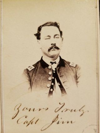 Signed Civil War Soldier Captain James Minihan (1840 - 1899) Michigan Cavalry. 2