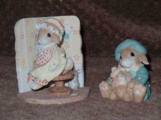 2 Enesco Blushing Bunnies - Waiting For Blessing & Be Just Like You