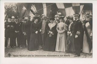 Vintage Postcard Kaiser Wilhelm Ii And The Greek Royal Family