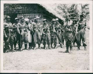 1948 Malaya Communist Insurgents Secret Unit Britain Gurkha Military Photo 7x9
