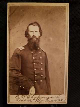 Autographed Civil War Soldier Cw Chapman By Webster & Bro.  Louisville Kentucky.