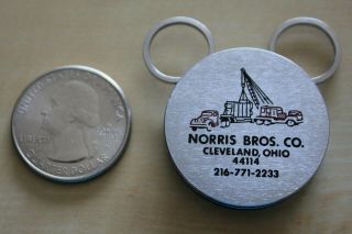Norris Bros Co Cleveland Ohio Metal Key Ring Zippo Vtg Keychain Key Ring 33385