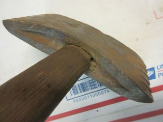 antique stone masons hammer hand forged stone carving 5 pound toothed sledge old 7