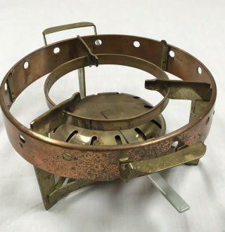 Vintage Copper Brass Chaffing Dish Pan Stand Base