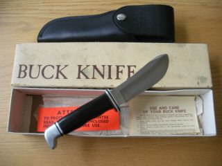 Vintage Pre Date Code Buck 103 Skinner Knife W/ Box & Sheath