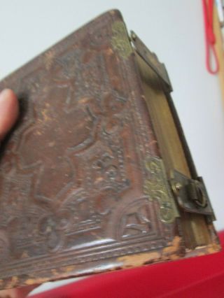 Antique 19th C Family Photo Album With 47 Cdv & Tintypes 1 Of Abe Lincoln