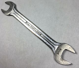 Vintage Blue - Point Tools S - 1618 Supreme Sae 1/2 " X 9/16 " Open End Wrench Usa Tool