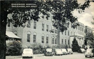 Jersey Photo Postcard: View Of Antique Cars At Englewood Hospital,  Nj