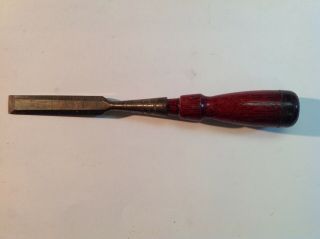 Vintage Stanley No 750 Bevel Edge Wood Chisel Red Handle