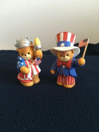Enesco Lucy Rigg Lucy And Me Bears Statue Of Liberty Uncle Sam Fourth Of July