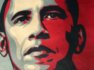 Shepard Fairey Obama HOPE 2008 campaign Print hand signed and dated 2