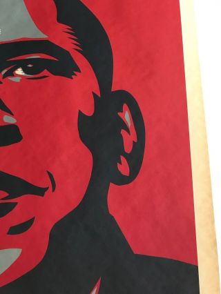 Shepard Fairey Obama HOPE 2008 campaign Print hand signed and dated 5