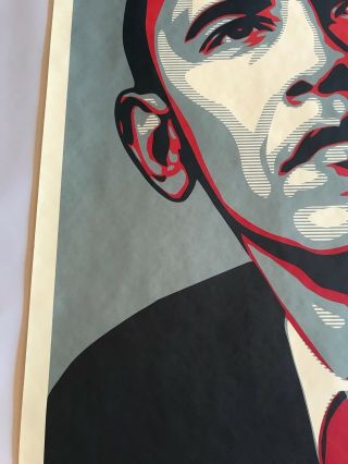 Shepard Fairey Obama HOPE 2008 campaign Print hand signed and dated 6