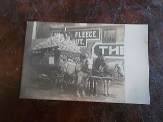 Clyde Oh Real Photo Postcard 1907 Era Saukraut Factory Tiffin Wagon Horses