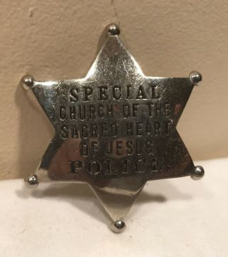 Special Church Of The Sacred Heart Of Jesus Police Badge