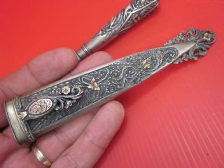 1880s,  Argentina.  Silver & Gold GAUCHO Knife,  Dagger Solingen.  Signed A.  Bianchi 4