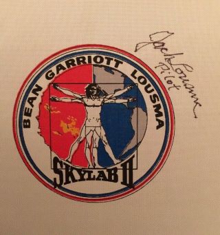 3 Skylab Beta Cloth Autographed Nasa Program