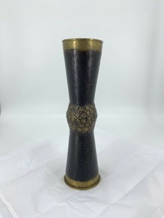 Vintage Hammered Copper Bud Vase 14” H
