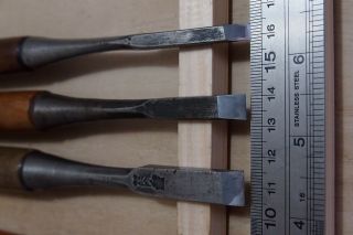 JAPANESE CHISEL NOMI Carpenter ' s Tool Set of 6 from JAPAN a229 5