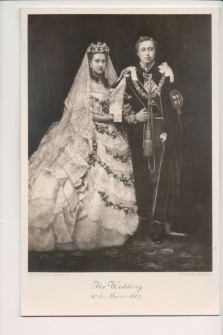 Vintage Postcard Wedding Of King Edward Vii And Queen Alexandra