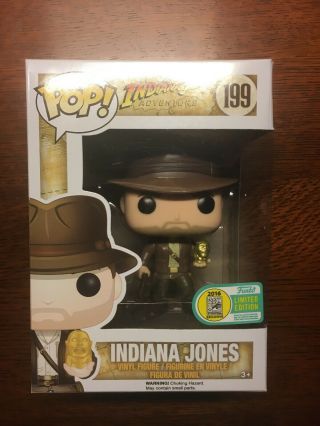2016 Sdcc Exclusive Indiana Jones Funko Pop Indiana Jones Adventure