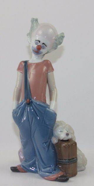 Lladro " Destination Big Top " 6245 Figurine Clown With Dog W/box