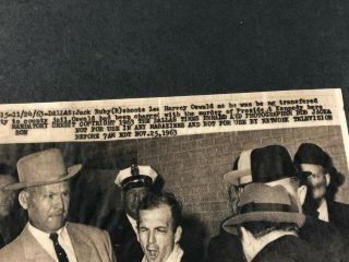 24 November 1963 Jack Ruby Kills Lee Harvey Oswald Bob Jackson Press Wire Photo 4