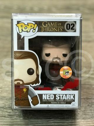 Funko Pop (2013) Games Of Thrones Authentic Sdcc Ned Stark Headless W/ Protector
