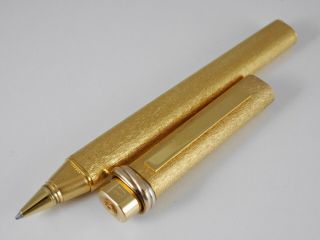 Cartier Vendome Oval Gold Plated Ballpoint Pen