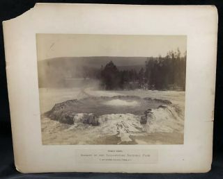 The " Punch Bowl " At Yellowstone National Park Albumen Print By Frank Jay Haynes