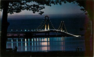 Postcard The Mackinac Bridge,  Michigan