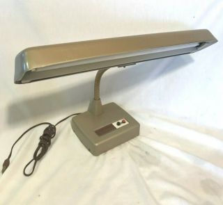 Mid Century Modern Vintage Gooseneck Desk Lamp Fluorescent Industrial