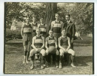 4 Vintage Photo Group Boys Basketball Team School Uniform Snapshot