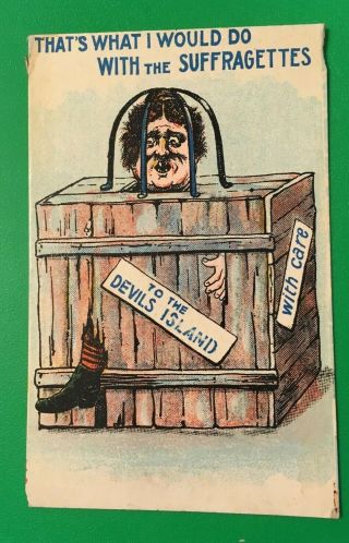 Suffragette Postcard,  Early 1900s,  Political