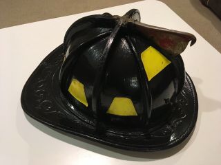Cairns N5a 1985 Pre Msa Leather Fire Helmet.
