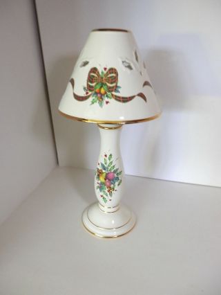 Lenox Fine China Holiday Tartan Candlestick Lamp