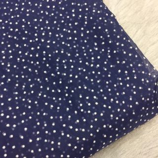 Vintage Navy Flocked Swiss Dot Sheer Fabric Material 3.  5 Yards 4