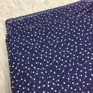 Vintage Navy Flocked Swiss Dot Sheer Fabric Material 3.  5 Yards 8