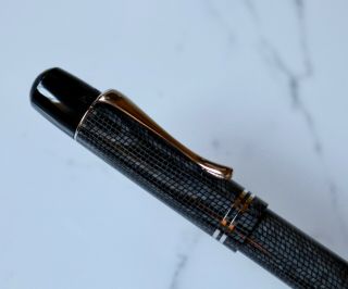 Pelikan M101n Silver Lizard Fountain Pen - Special Edition 14k Gold Fine Nib
